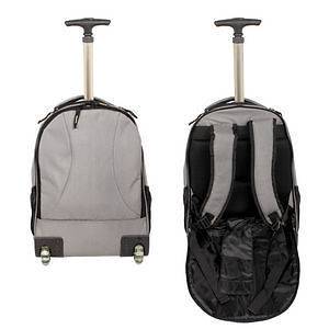 Hyundai Hmall Rolling Wheeled Backpack Book Bag Travel Carry on Drop 