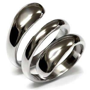 Stainless Steel Wrapped Cocktail Ring Size 5/6/7/8/9/10 FSH