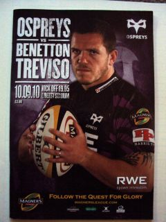 RUGBY   OSPREYS V BENETTON TREVISO   10.09.10   LIBERTY STADIUM