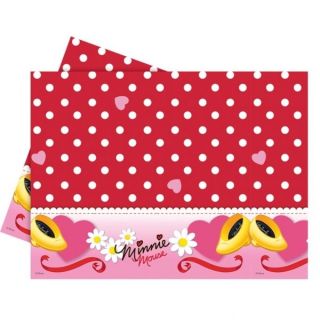 180cm Disney Minnie Mouse Red Polka Dots Party Plastic Table Cover