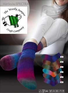  HOT SOCKS SPECTRA 100g   4 PLY SOCK Knitting Yarn Wool   6 colour ways