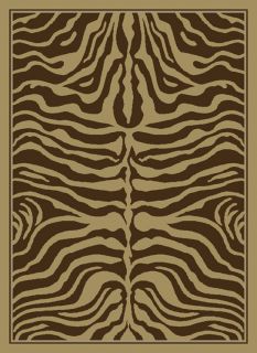   stripes 8x11 area RUG animal SAFARI carpet  Actual 7 10 x 10 6