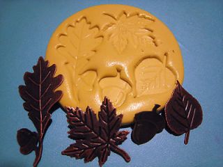 Autumn Leaves Silicone Mold Gumpaste Fondant Cake Chocolate cake clay 