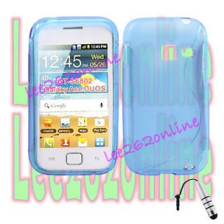 Blue S Line Wave TPU Soft Case For Samsung Galaxy Ace Duos S6802 