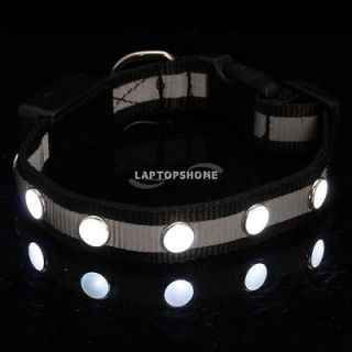   Black LED Light Collar for Dog Cat Pet Night Cool Grooming Collar