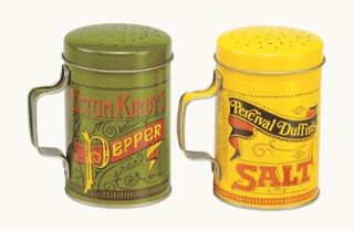   Classic nostalgic design Salt & Pepper Shaker Set Hand washable metal