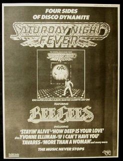 THE BEE GEES 1978 Poster Ad SATURDAY NIGHT FEVER