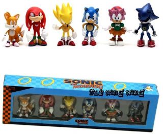 SONIC THE HEDGEHOG GAME TOY DOLL FIGURE SET OF 6 PCS ORIGINAL NEW in 