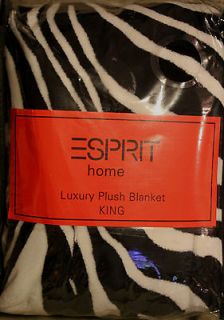  Zebra Print Luxury Plush Twin Bed Blanket NEW Bedding Animal Safari