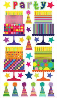Party Cakes n Hats Sparkler Classic Stickers E5220269