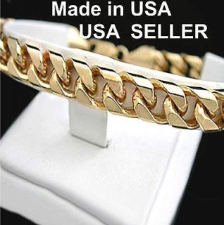 Chunky Italian Sports bracelet Bracelet 9mm 24K Life warranty