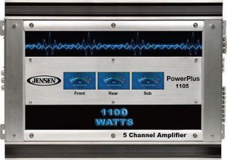 Jensen 5 Channel 1100 watt Car Amplifier Amp 5 CH 1100W PowerPlus1105