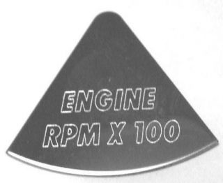 Gauge emblem ammeter stainless steel block lettering for Freightliner 
