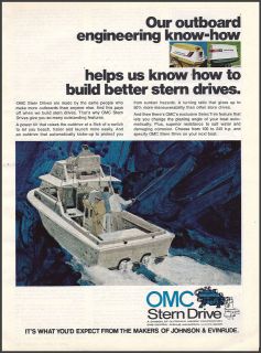 1972 OMC Stern Drive Boat Cabin Cruiser AD~Dual Johnson/Evinru​de 