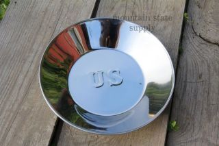   Union North States Army U.S. Stainless Steel Dinner Plate Dish Bowl