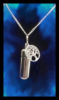   TREE OF LIFE Silver Cremation Urn 24 NECKLACE Remembrance Keepsake