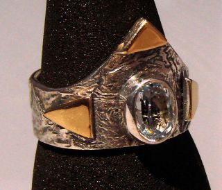 silver and gold ring size 4 5 6 7 8 9 10 11 12 13 topaz ring 24k 