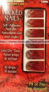  NAILS Art Strips PIT OF FIRE Decals FANTASY MAKERS Appliques~#12494