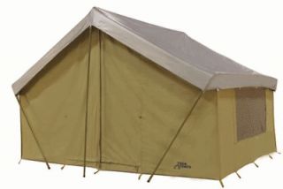 12 x 9 CANVAS STRAIGHT WALL TENT w/Custom FLY Cover