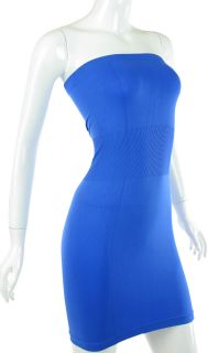 Sexy SEAMLESS Strapless LONG Tube Top Tunic STRETCH Mini Dress Casual 