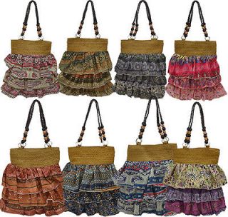 straw scarf fabric beach fashion bag handbag purse tote expedited