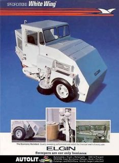 1983 Elgin White Wing Street Sweeper Truck Brochure