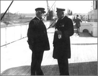 Photo Captain EJ Smith & Lord James Pirrie RMS Olympic