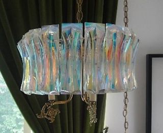   regency iridescent hanging swag lamp drum light den office bedroom