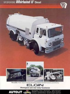 1983 International Elgin Street Sweeper Truck Brochure