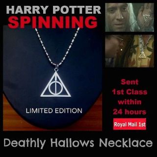 HOT SPINNING HARRY POTTER Deathly Hallows PENDANT / NECKLACE ~ Mid 