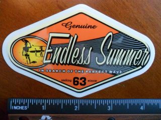 5x3 Endless Summer. Surf / skateboard. window / bumper sticker 