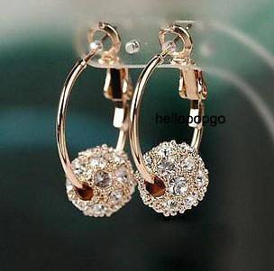 rose gold ball earrings in Earrings