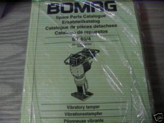 Bomag BT 65/4 Vibratory Tamper Parts Catalog