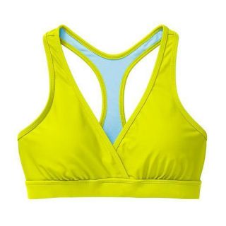   Nwt Chartreuse Wrap Racerback Bikini Swimsuit Top Supportive 4 6 S