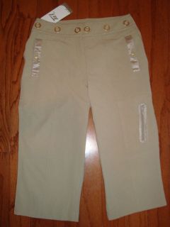 Tail Tech Beige Studded Rivet Stretch Capris~$90~Com​pare 2 Jamie 