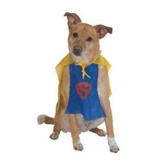   PET SUPER HERO DOG PET COSTUME SUPERMAN HALLOWEEN DRESS UP ~ SMALL