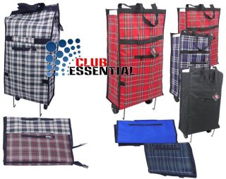 Foldable Folding Shopping Trolley Bag Cart With Wheels Light Weight