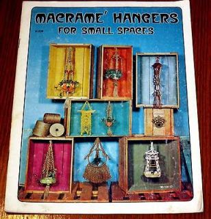 Vintage Craft Course Publishers  MACRAME HANGERS FOR SMALL SPACES 