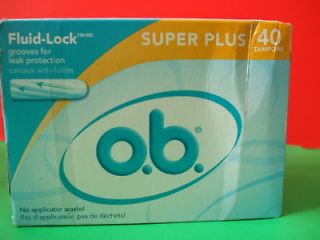 SUPER PLUS OB Tampons 40 New in Box~Hard to Find