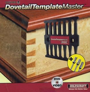 Milescraft 1218 dovetail Box joint template master jig 3 carbide 