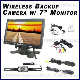 LCD Monitor 7 Wireless Rearview Car Backup Camera Set
