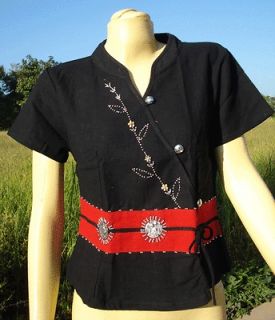 Thai tradition hill tribe gypsy hippie boho cotton tops/blouse/shirts 