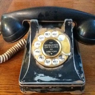   1940s Western Electric 302 Rotary Telephone w F1w Handset Art Deco
