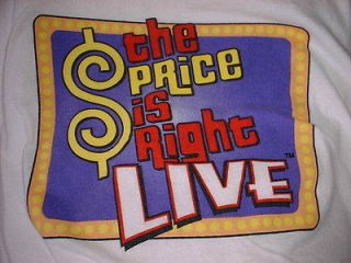 THE PRICE IS RIGHT LIVE (TV Show) White T Shirt (UNISEX) SIZE XL ~EUC 