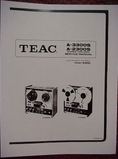 TEAC A 2300S & 3300S TAPE DECK SERVICE MANUAL 81 pages