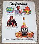 1976 ad George Dickel Tennessee whiskey VINTAGE 1 PG AD