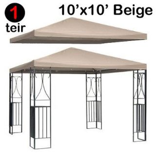 New Single Tier 10x10 Replacement Canopy Gazebo Top Cover Patio 