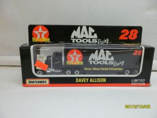 DAVEY ALLISON MAC TOOLS MATCHBOX SUPER STARS 1/87 SC. TRANSPORTER 