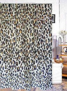   Leopard Print Bathroom Fabric Shower Curtain Free 12 Hook & Tracking