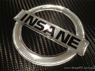 CHROME INSANE NISSAN BADGE S13 S14 S15 R32 SR20DET Silvia 180sx 